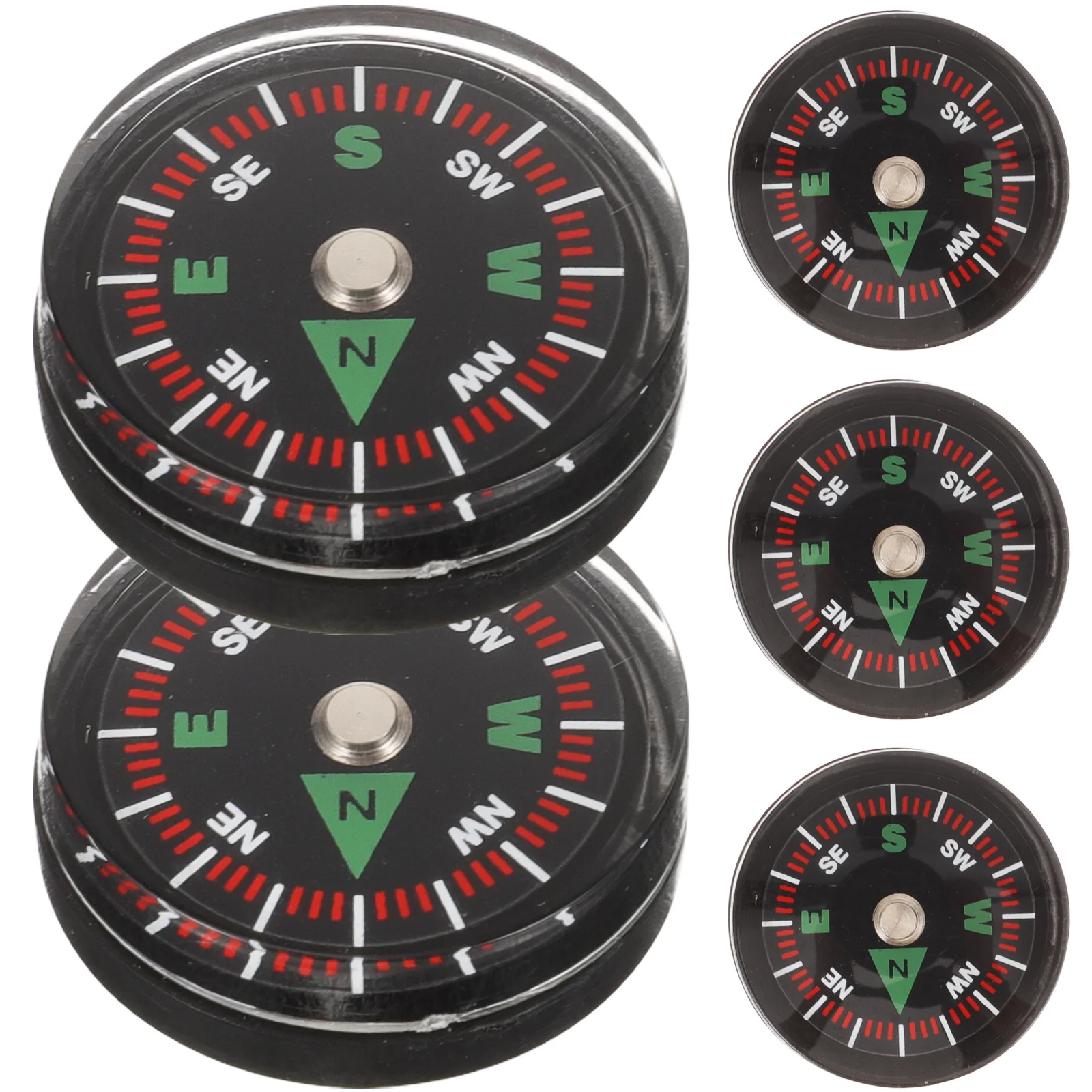 

5pcs Mini Compass Portable Pocket Size For Hiking Camping Outdoor Survival Lightweight Navigation Tool Small Compass For Kids