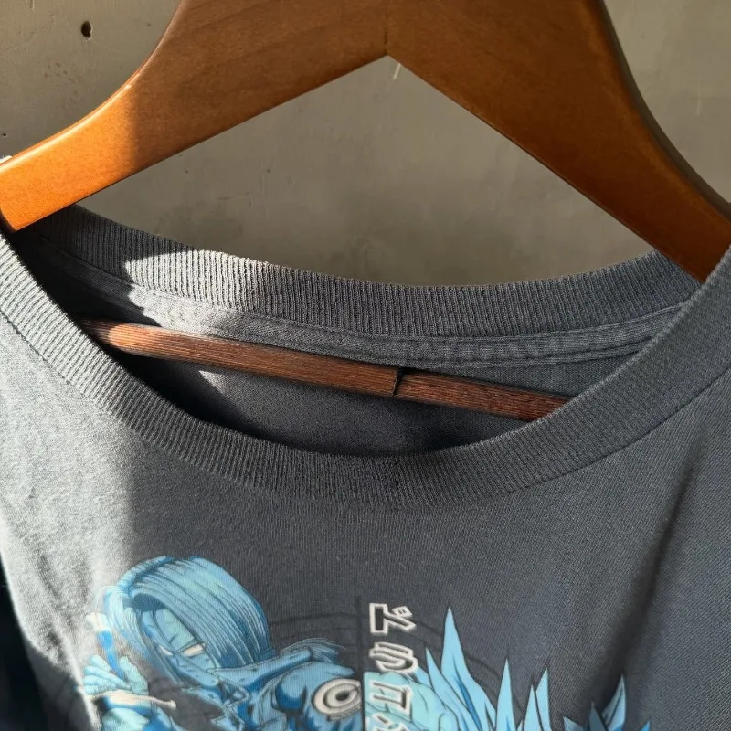 여름 남성 티셔츠 일본 애니메이션 드래곤 볼 트렁크스 그래픽 의류 오버사이즈 100% 코튼 캐주얼웨어 하라주쿠 Y2K 탑 티셔츠