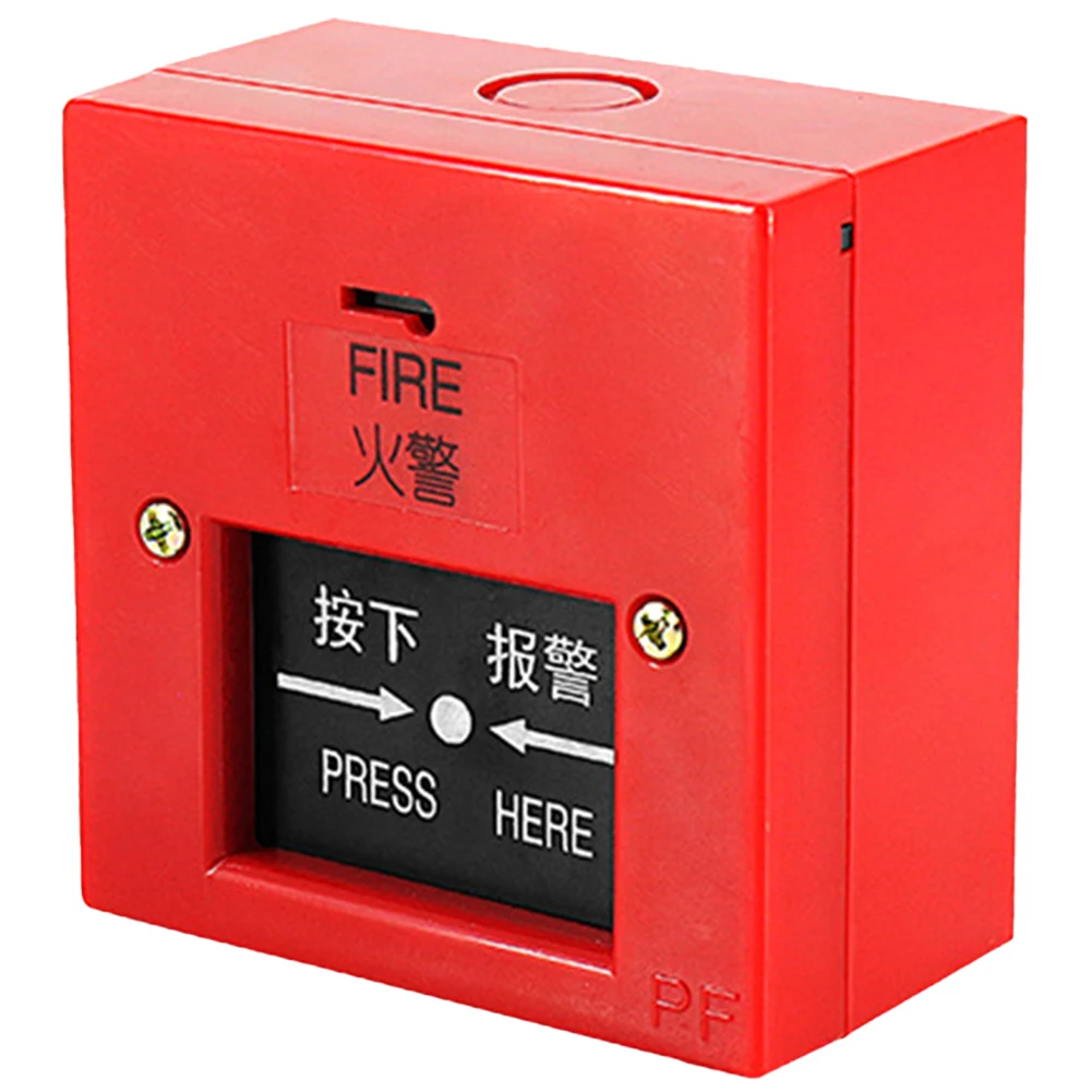 Alarm Kebakaran Manual 4 Inci AC 220V, Stasiun Tarik Tipe Internal Strike, Bel Listrik 100db, Bel Alarm Internal Strike