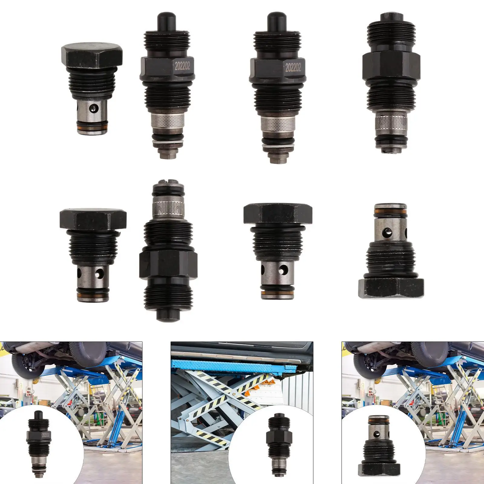 

Hydraulic Jack Oil Pump Unloading Valve 62mm Lowering Valve Steel Pressure Relief Set for Car Lift Machine Repair