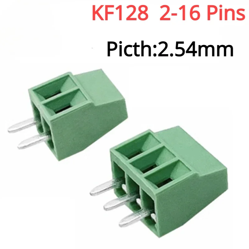 5pcs/lot KF128 2.54mm PCB Mini Screw Terminal Blocks Connector for Wires KF128-2.54 2P 3P 4P 5P 6P 7P 8P 9P 10P 12P 16P Terminal