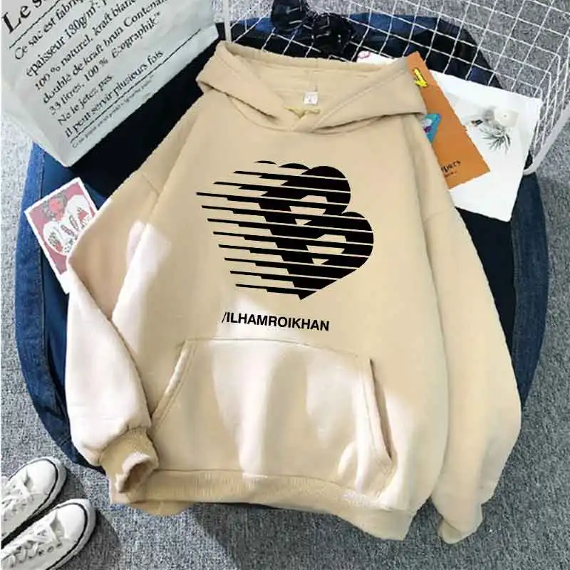 سترة بغطاء للرأس كاجوال من Street Fashion للنساء من نسيج البوليستر المحبوك بأكمام طويلة ومناسب عادي مع غطاء للرأس مع امتداد طفيف #6