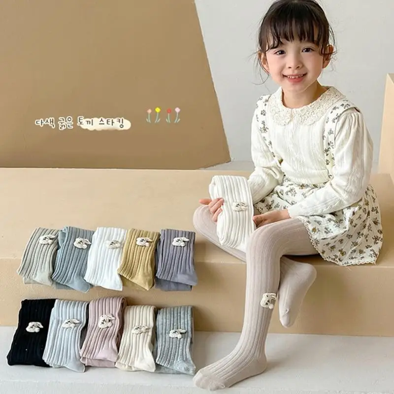 

96GC Girls Pantyhose Spring Fall Cotton Bottom Panties Baby Bottoming Pants Solid