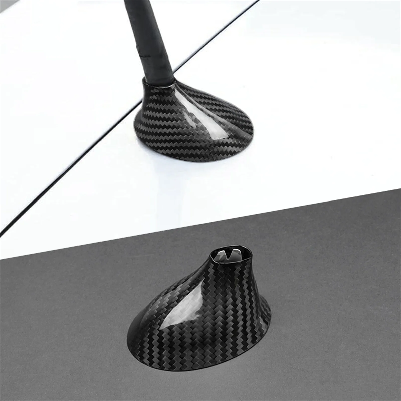 

Real Carbon Fiber Exterior Dome Shark Fin Antenna Cover Trim Roof Aerial Cap Shell For Fiat 500 Abarth 595 2012-2023