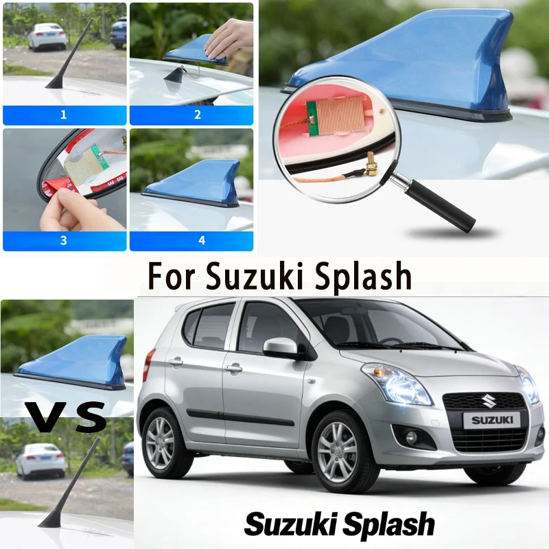 

Антенна-«акулий плавник» для Suzuki Splash, устанавливаемая на крышу автомобиля, с усилителем сигнала AM/FM для автосигнала