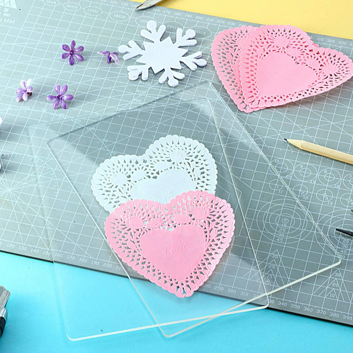 

4pc Laser Cut Plastic Sheets Transparent Acrylic Diy Keychain Template Precision Cutting Tool For Craft Making Handicraft