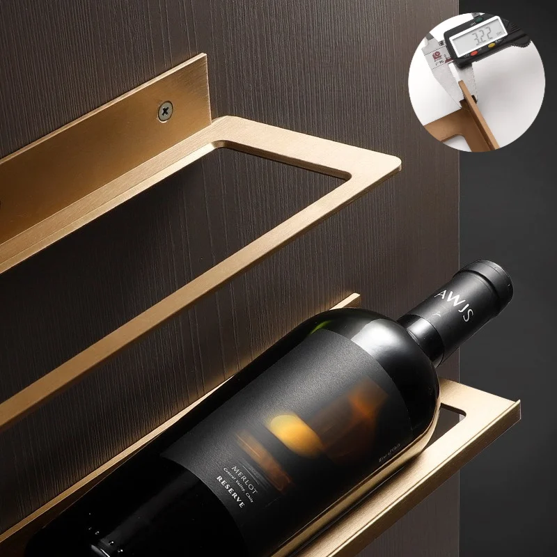 Aluminum Alloy Wine Rack,Wine Bottle Display Stand for Beer Champagne Bottles,Wall Mounted Wine Holder Bar Enthusiasts Gifts