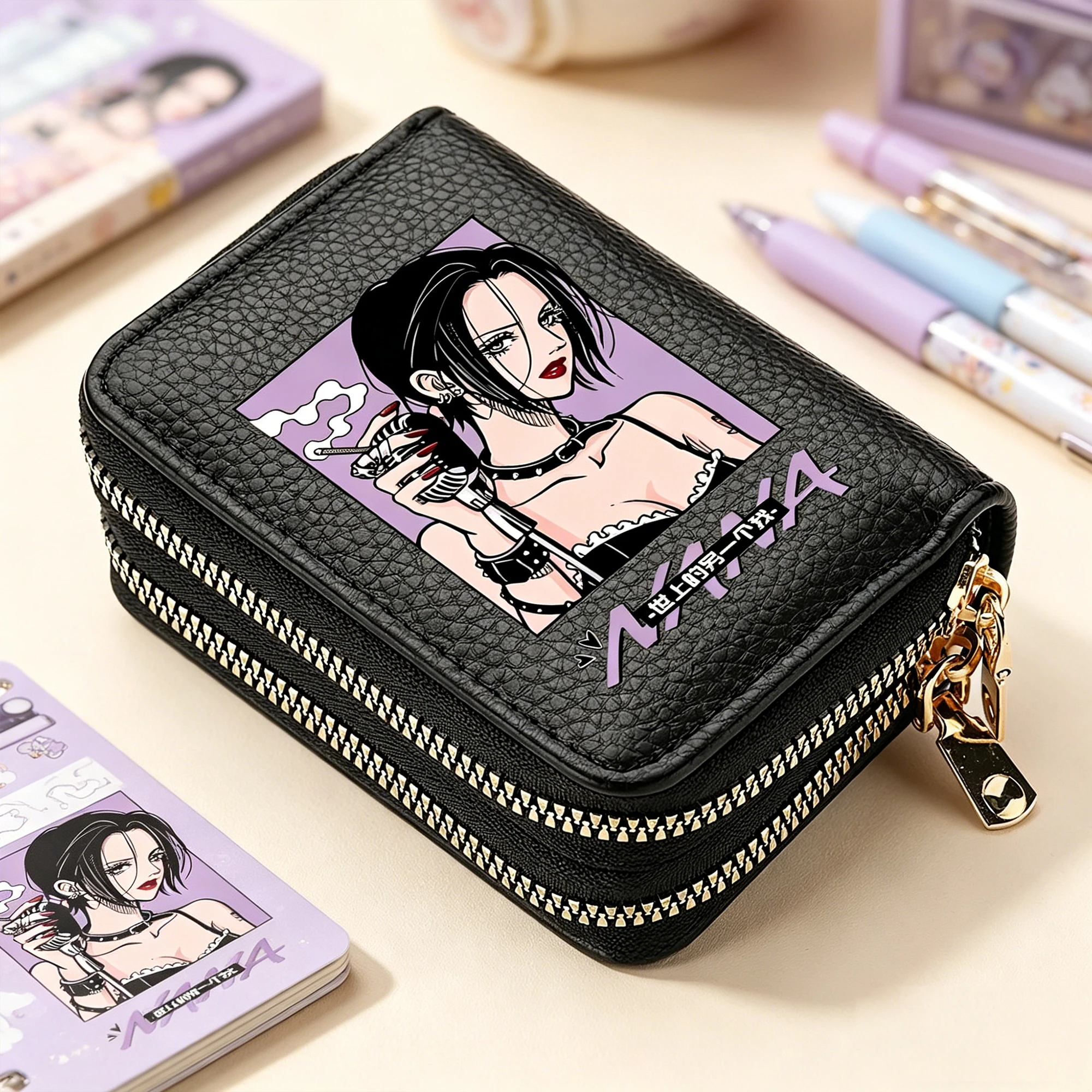 

NANA женский многоцелевой держатель для удостоверений личности большой емкости, сумки-клатчи типа органа, кошелек с двойной молнией, кошелек из искусственной кожи