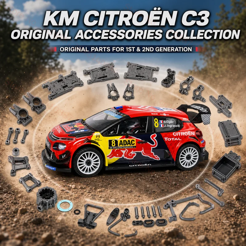 Km Rc Car Original Replacement Parts 1 To 7 Scale Citroen C3 Rally Explorer Fixed Mount Cvd Light Kit Upgrade Accessories