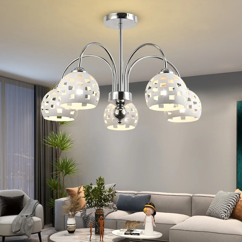 

Modern Rew Living Room Bedroom Chandelier Dining Rooms Office Hollow Out Ceiling Light Corridor Cloakroom Lighting Fixture E27
