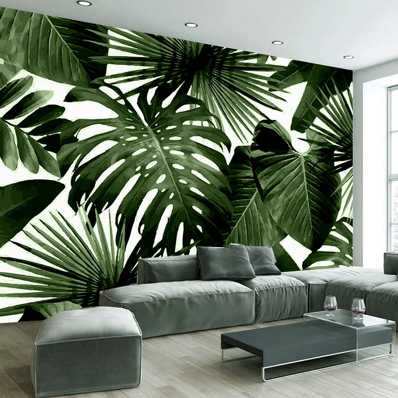 

Wallpaper Tropical Rain Forest Banana Leaves Photo Custom Wall Painting Living Room Bedroom TV Backgdrop Home Decor 3D Murals