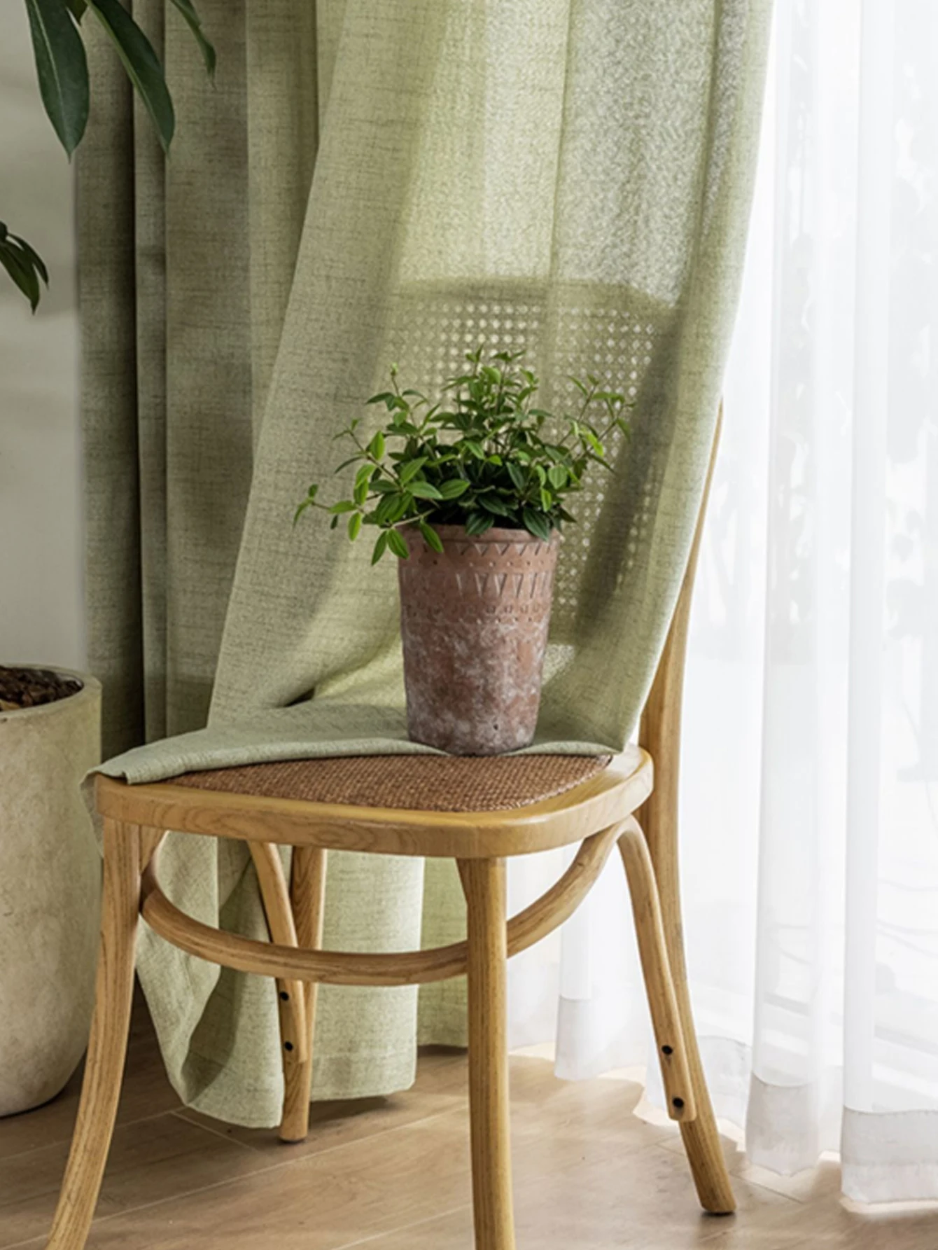 الماتشا اليابانية للربيع والصي - مراجعة Linen Curtain Eyelet وسعره