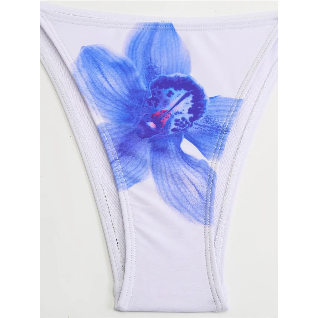 S - XL Mit Rock Blumenmuster Bikini Damen Bademode Weiblicher Badeanzug Dreiteiliges Bikini-Set Badeanzug Schwimmanzug V7996 – Detail 9