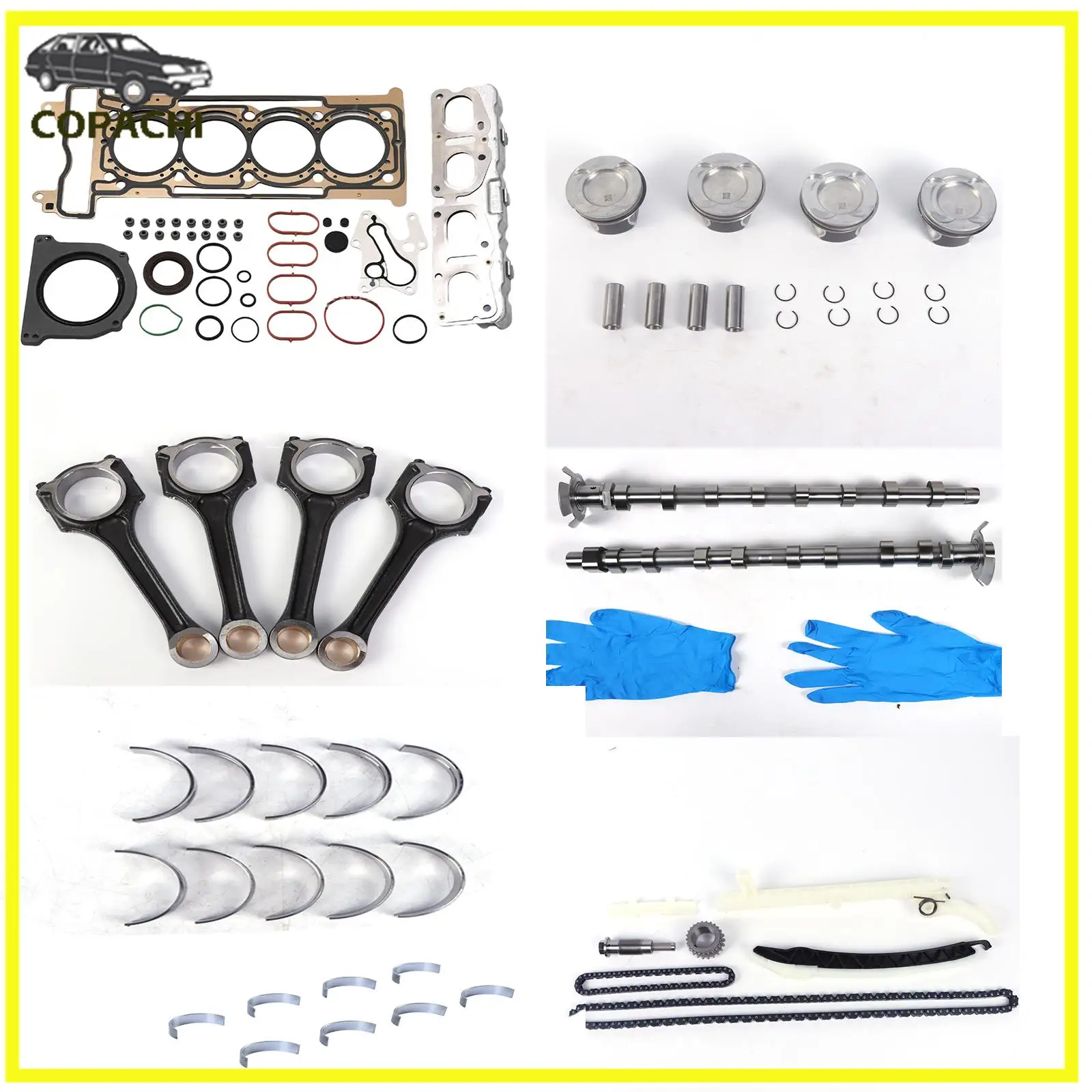 

Комплект цепи ГРМ и поршневых колец M274 для Mercedes-Benz GLC300 X253 2016-2018 2.0L, запчасти для автомобиля