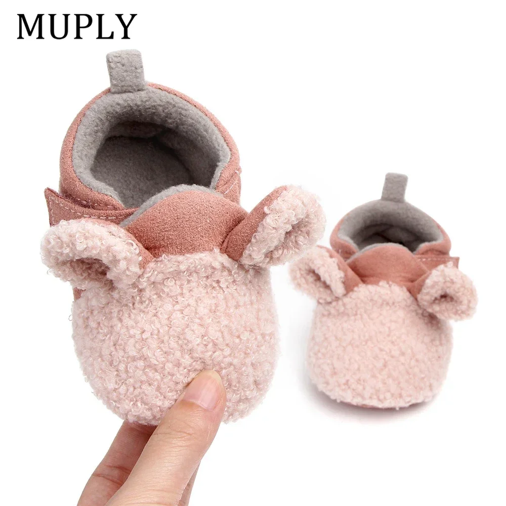 New Arrival Toddler Newborn Baby Cute Shoes Baby Girls Boys Slippers Prewalker Keep Warm Anti-Slip Winter Animal First Walker