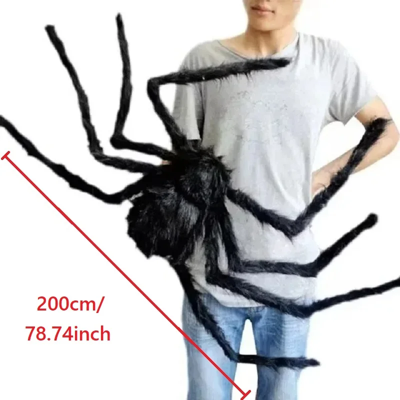 Riesige Halloween-Spinne für den Innen- und Außenbereich, Veranda-Dekoration für Spukhaus oder Zuhause, Party, Halloween-Dekorationen