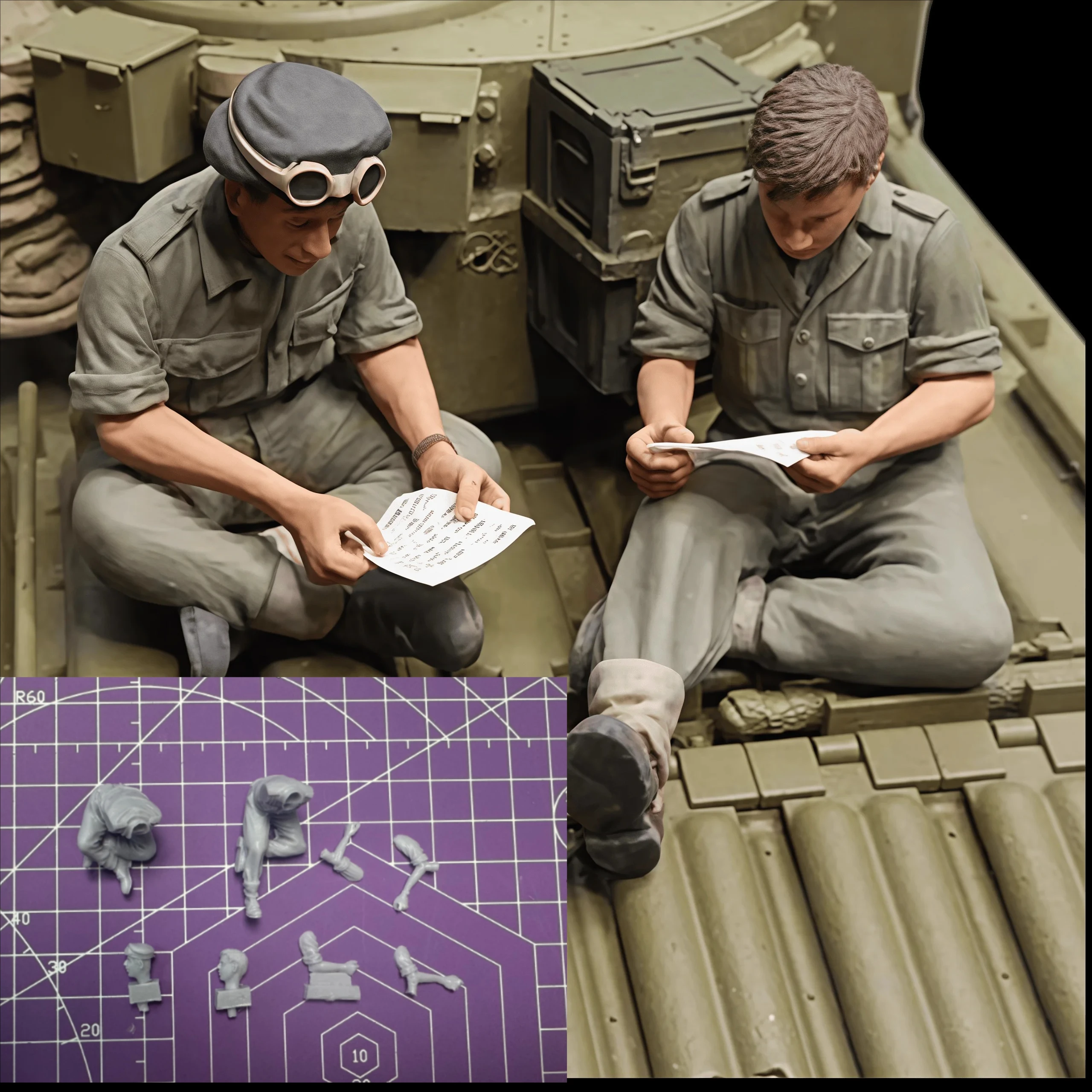 

1:35 Resin Model Assembly Kit, GK, The Soldier Who Wrote The Letter, Unpainted