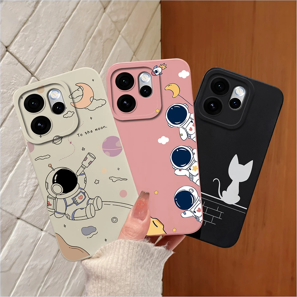 For Oppo Reno15 Pro Max Case Cute Astronaut Cartoon Soft Smooth Silicone Phone Cover For Oppo Reno15Pro Max 5G Anti Drop Coque
