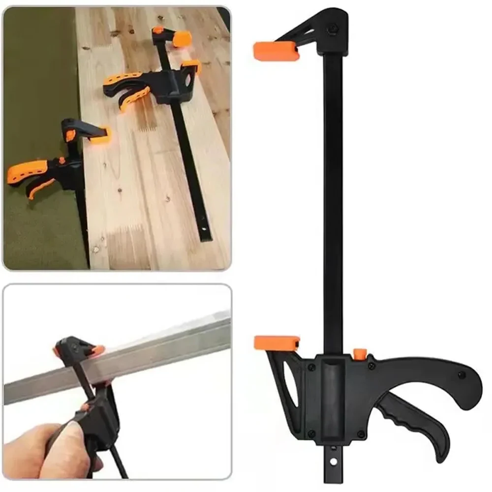 Grampos Sargento de Abertura Rápida Universais Tipo F 4 Pol Kit 4 para Marcenaria e Carpintaria Ferramentas