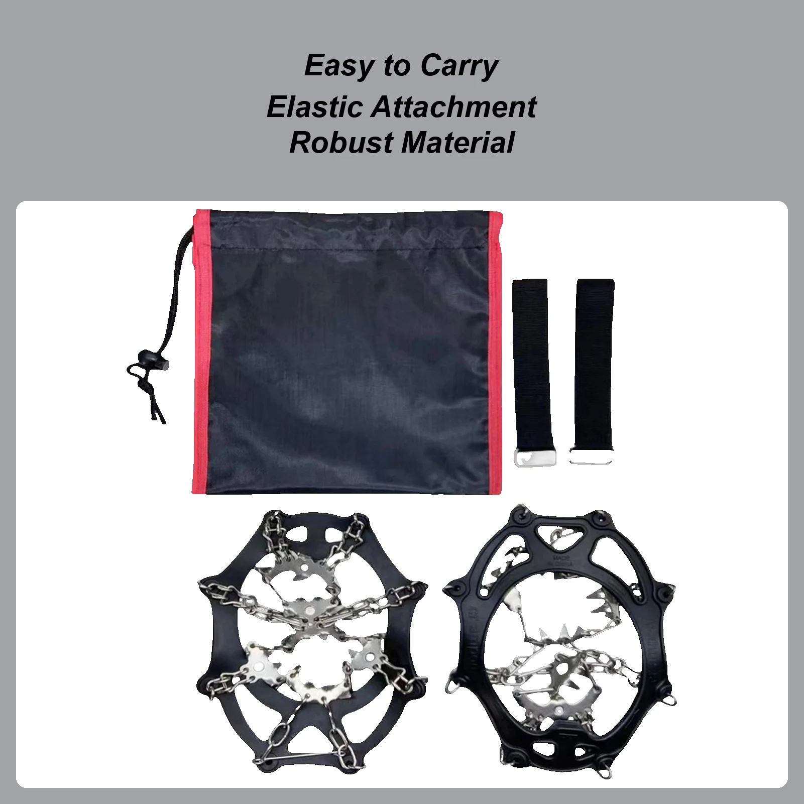 

Кошки для обуви, 19-зубные зимние тяговые кошки, противоскользящие ледяные бутсы для обуви для женщин и мужчин, пеший туризм, скалолазание, рыбалка, зима