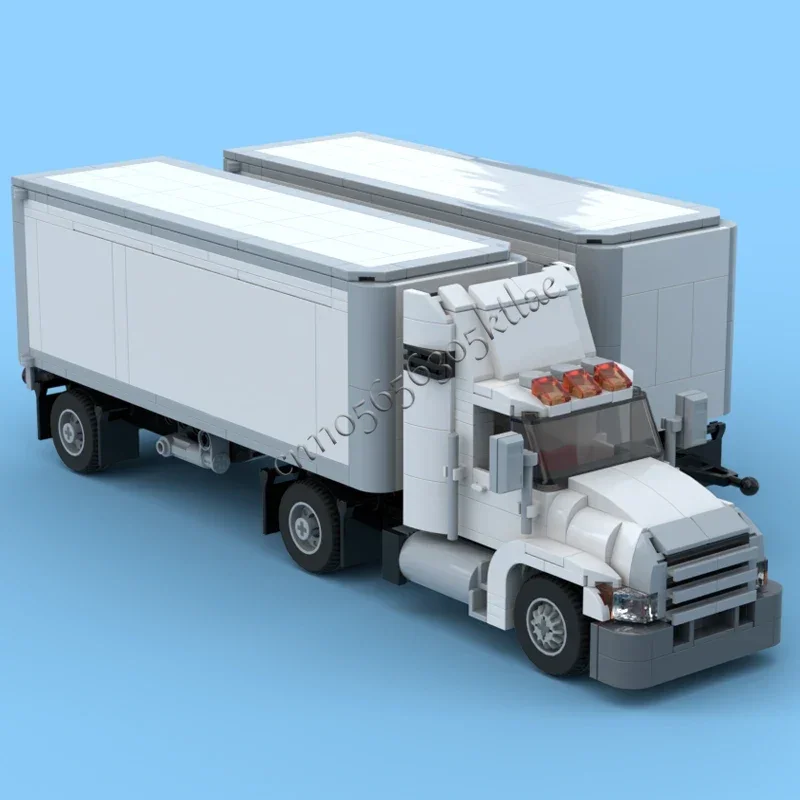 765 قطعة MOC مدينة الهندسة 4x2 فيديكس Freightliner نماذج من الشاحنات التكنولوجيا الأفكار الإبداعية لعب اطفال التجمع لغز هدية عيد ميلاد #4