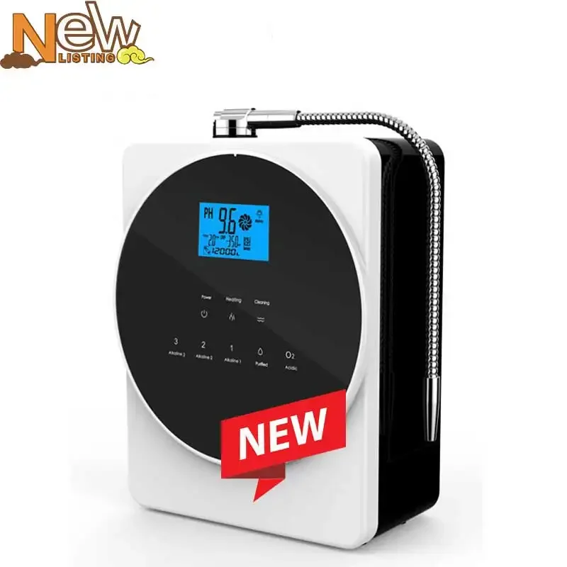 Kangen water machine alkaline water ionizer 11 plates heating function 8000H electrode life for home