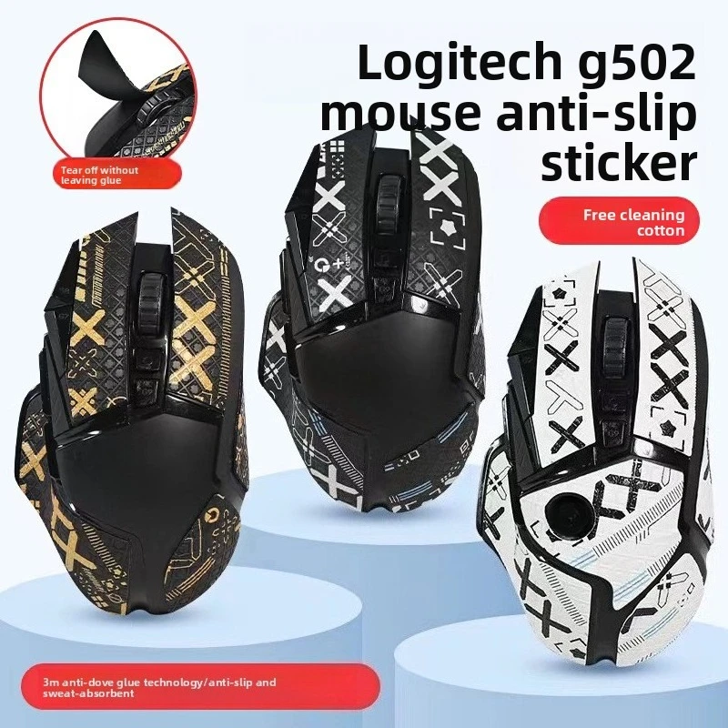 Voor Logitech G502 Hero zelfklevende antislipsticker met zuigzweetfunctie Skate-ontwerp