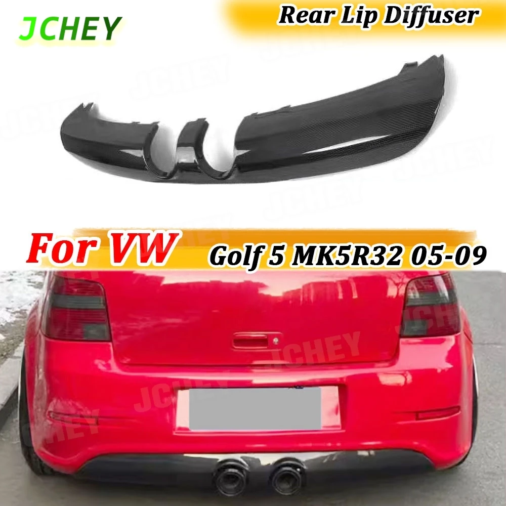

JCHEY Карбоновый задний диффузор-спойлер для бампера, комплект обвеса для Golf 5 MK5R32 2005-2009, задняя накладка из FRP, защита от столкновений