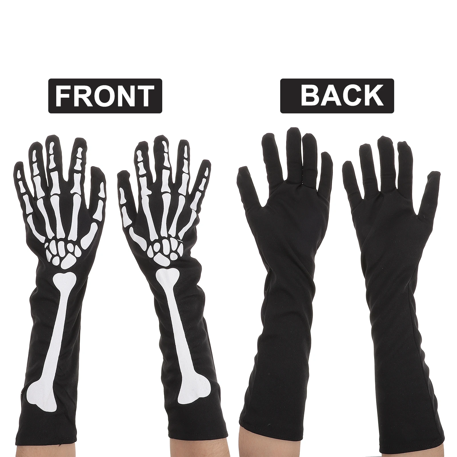 

1Set Pattern Long Socks Gloves Halloween Cosplay Stockings Costume Party Decoration Elastic Anti Slip