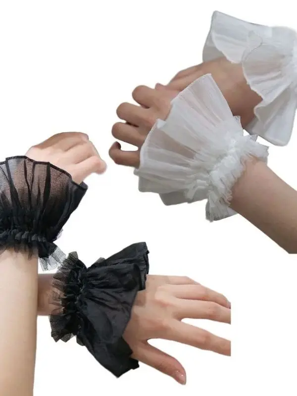 装飾的なフレアスリーブセーター、偽の手首カフス、ファッショナブルな女性用保護アームスリーブ