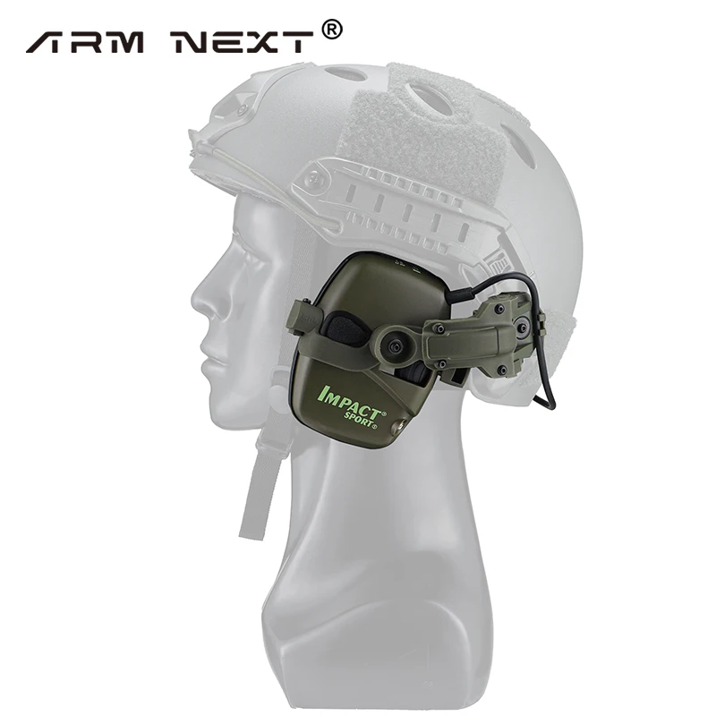 Impact Sport Electronic Shooting Headset Helmet Mounted Ver Hunting Pickup Noise Reduction Hearing Protection Tactical Headset