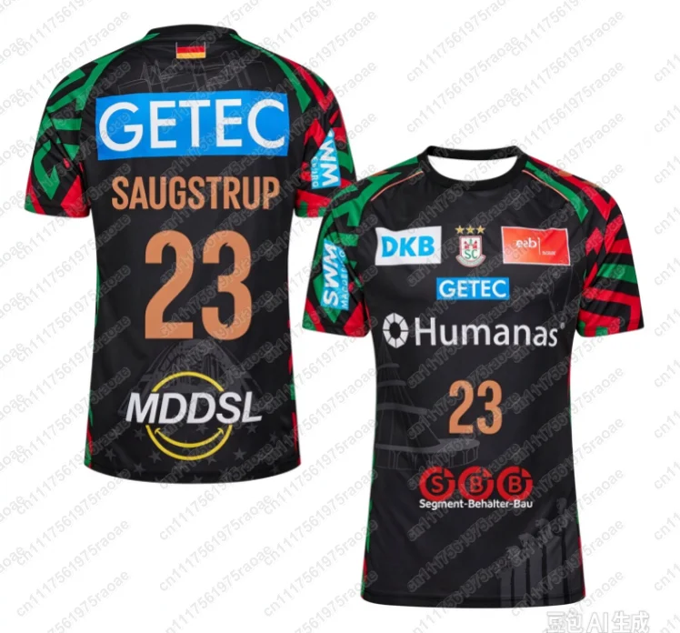 2026-27 SC Magdeburg Handball Heimtrikot Trikots Schnelltrocknendes Outdoor-Sport-T-Shirt Trainings-Sportbekleidung Fan-Geschenk Familien-Partnerlook – Detail 7