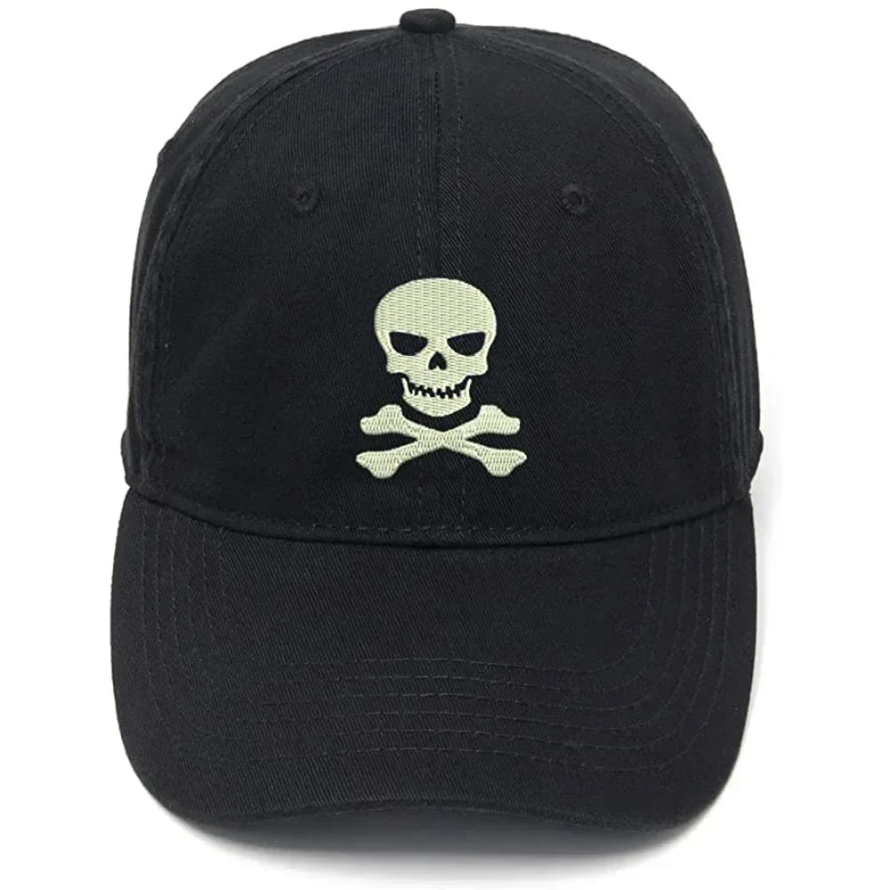 

Lyprerazy Men's Baseball Cap Skull Crossbones Embroidery Hat Cotton Embroidered Casual Baseball Caps