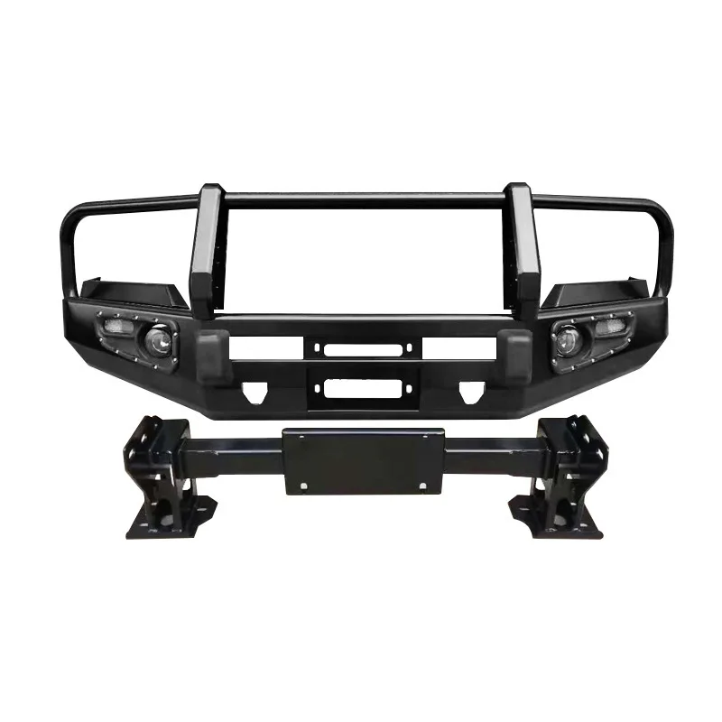 トヨタ トヨタ ランドパトロール LC200 フロントバンプ フロントクラッシュバー トヨタ LC200 フロントバンパー ライト付きに適しています。