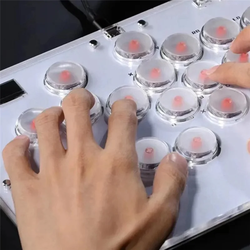 يمكن الاعتماد عليها-أركيد عصا التحكم Hitbox تحكم RGB القتال لعبة لوحة المفاتيح 16 مفاتيح جميع زر تحكم ل PS5 PS4 PS3 سطح البخار