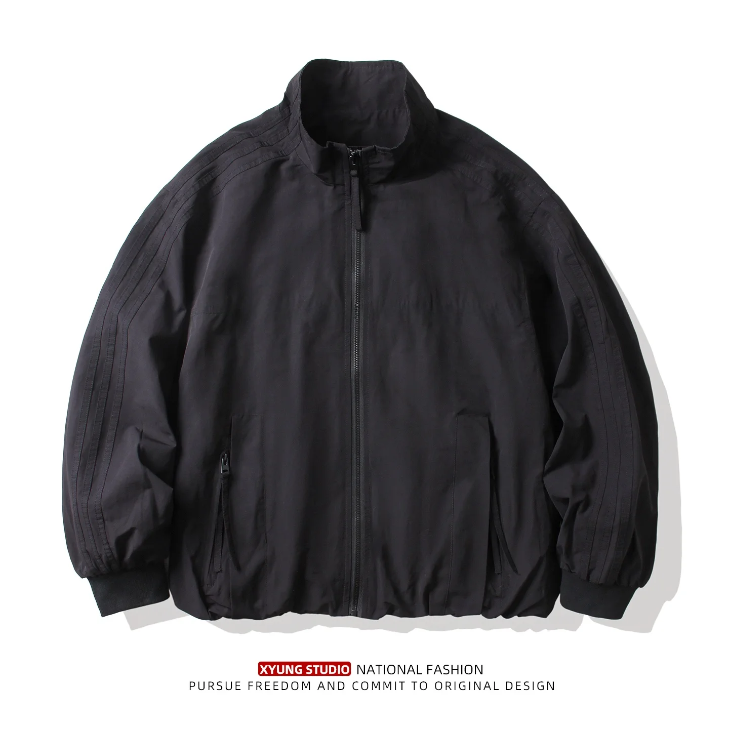 

Spring New Faion High Street Stand Collar Loose ort Jaet Men Women Outdoor Casual Coat American Baseball orm