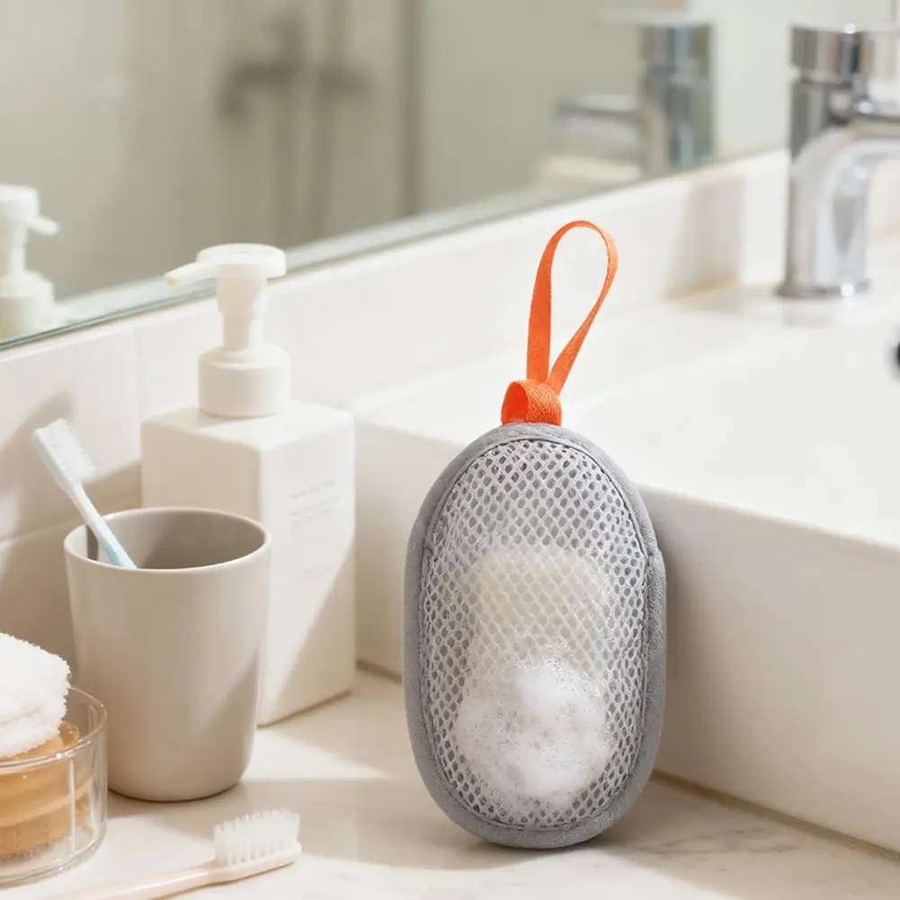ฟองน้ำตาข่ายอาบน้ำ 1 ชิ้น สำหรับอาบน้ำและล้างตัว ขัดผิวและทำความสะอาดอย่างล้ำลึก สำหรับอุปกรณ์ในห้องน้ำ