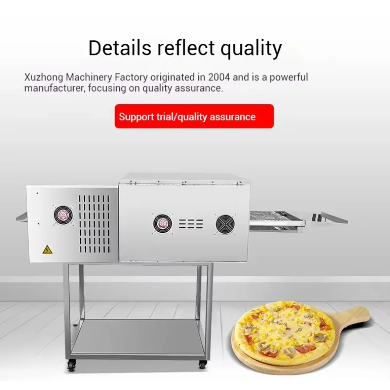 Kommerzieller, angemessener Preis, 32-Zoll-Backbetriebene elektrische Bandfördertofen für Pizza Maker, Bäckerei, Restaurantausrüstung