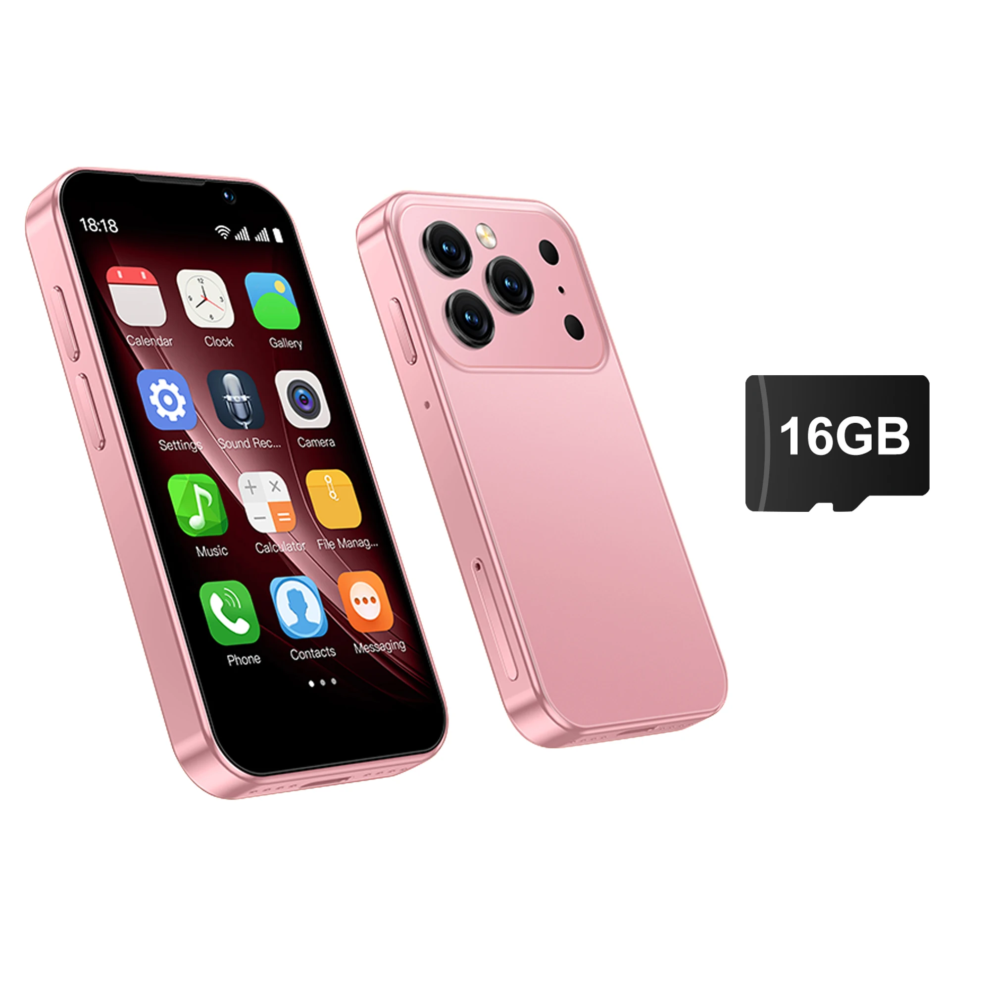 SERVO 17SE MINI Android Kleine Smartphone 3G WCDMA 2GB+16GB WhatsApp Play Store Hotspot Gezichtsontgrendeling 3.0" Mini Smart Mobiele Telefoons