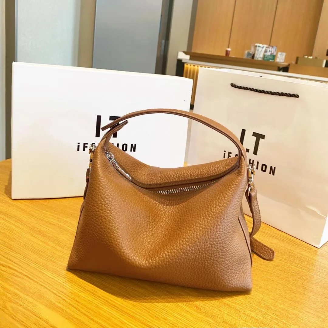 

Litchi Women's Bag Female Luxury Soft Genuine Leather Handbag Lady Fashion Daily Casual Shoulder Bag Girls Crossbody Messenger