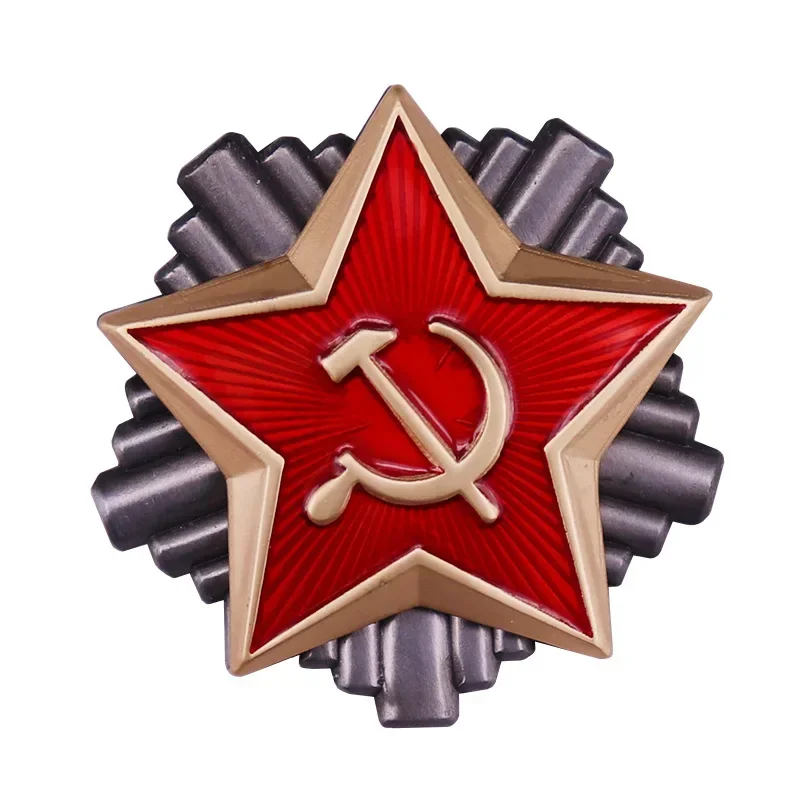 الاتحاد السوفياتي العلم الروسي المينا دبوس السوفياتي الخماسي العلم شارة التلبيب هوديي ظهره قبعة بروش اكسسوارات الديكور المشجعين هدية