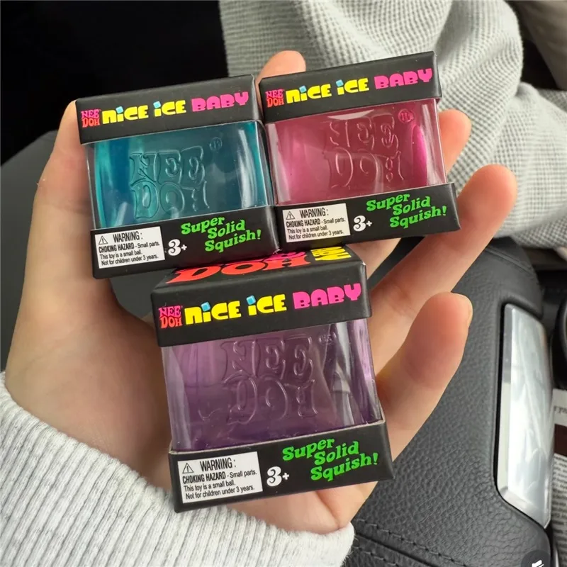 Needoh Cube Drip Fidget Sensory Toy Maltose TPR Mello Mallo Snow Ball Press Doh Change Color Relief Anxiety Focus Calm Down Gift
