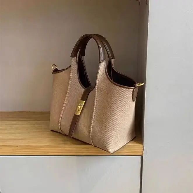 2025 nova bolsa sacos de alta capacidade para mulheres de alta qualidade balde saco de lona bolsa crossbody feminina