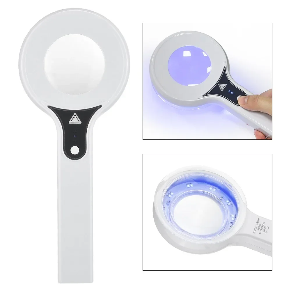 Portable Lamps Handheld Skin Detector Electric Wood Lamp Analyzer Skin Ultraviolet Filter Magnifying Face Testing Skin Care