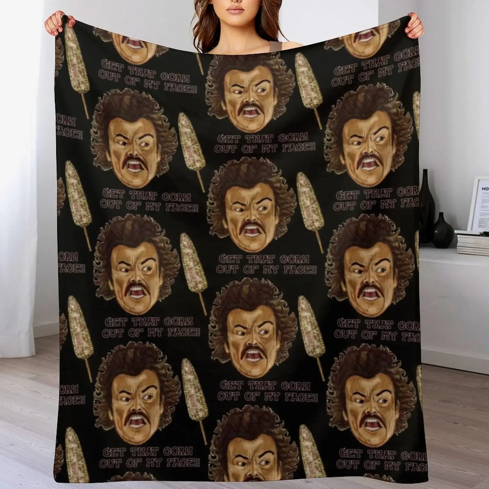 

New Get That Corn Out Of My Face!! Throw Blanket Luxury Brand Stuffeds Polar Weighted Blankets