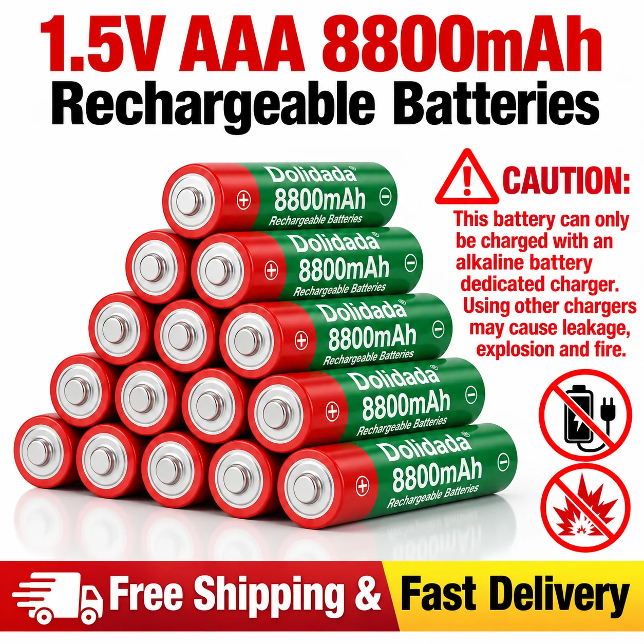 NEW 1.5V AAA Rechargeable Battery 8800mAh Alkaline Cell for Remote Control Mouse Clock Toy Long-lasting AAA Replacement Batterie