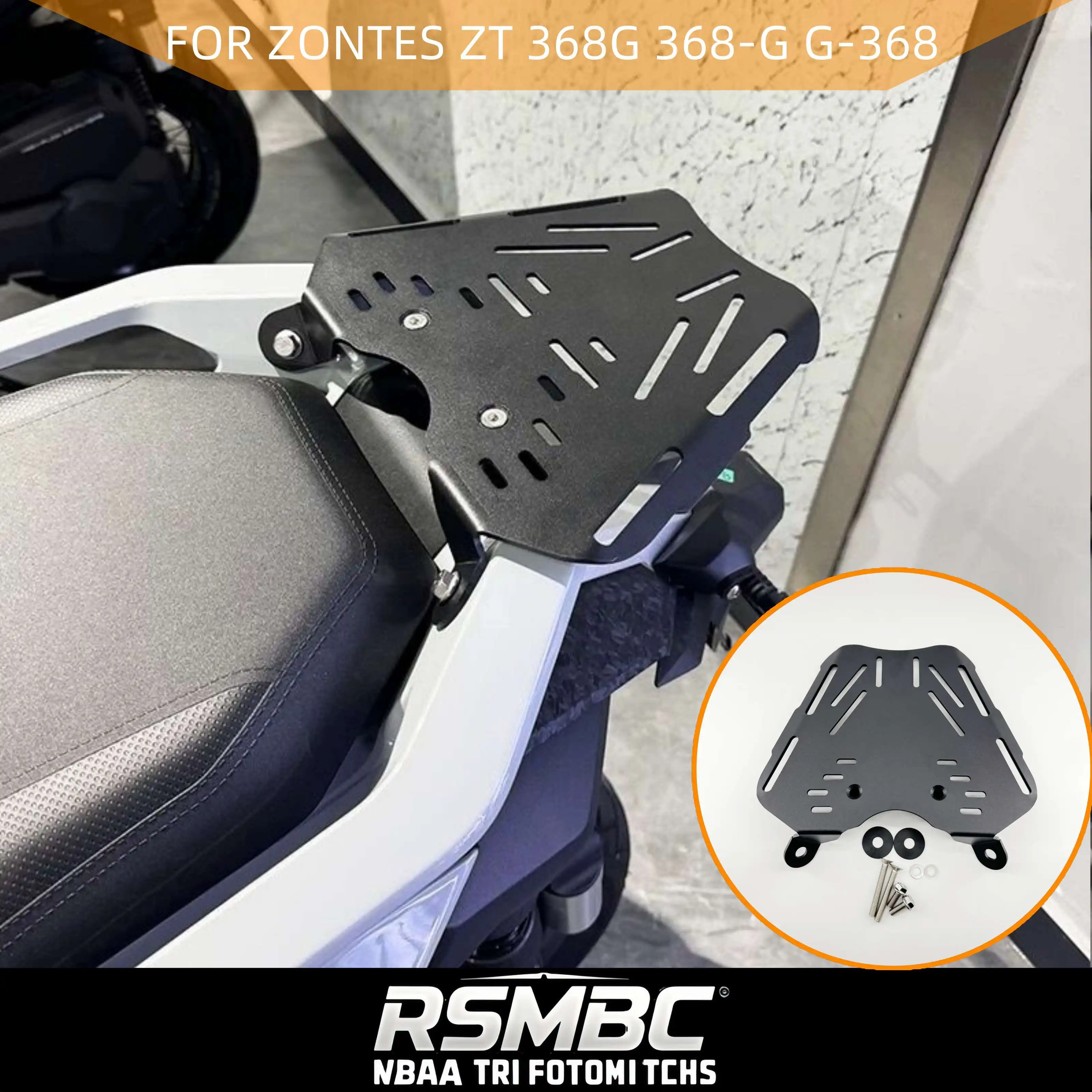

For ZONTES ZT 368G+ Motorcycle Modified Rear Shelf Stainless Steel Tail Box Bottom Plate Xiade Tail Box Bottom Plate