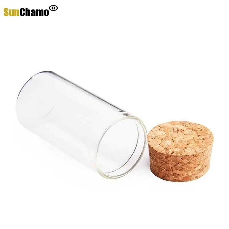 30x60mm Mini Glass Wishing Bottle with Cork Stoppers Clear Drifting Small Bottles for Home Decor Supplies 12pcs/set Decoration