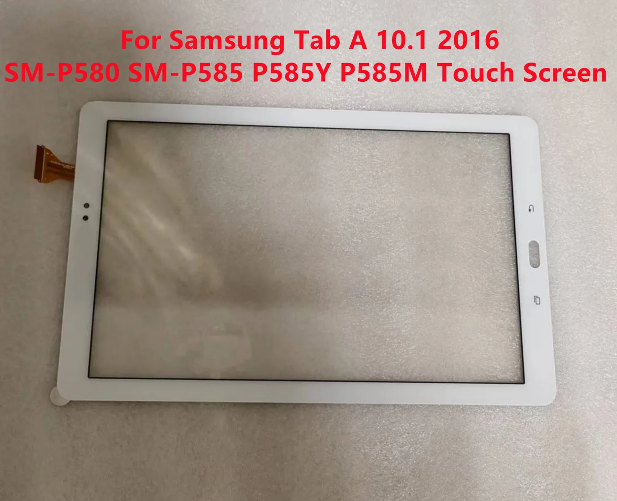 Pantalla táctil de 10,1 "Tab A para Samsung, 10,1, 2016, SM-P580, P585Y, P585M, Panel digitalizador, Sensor de cristal frontal, novedad