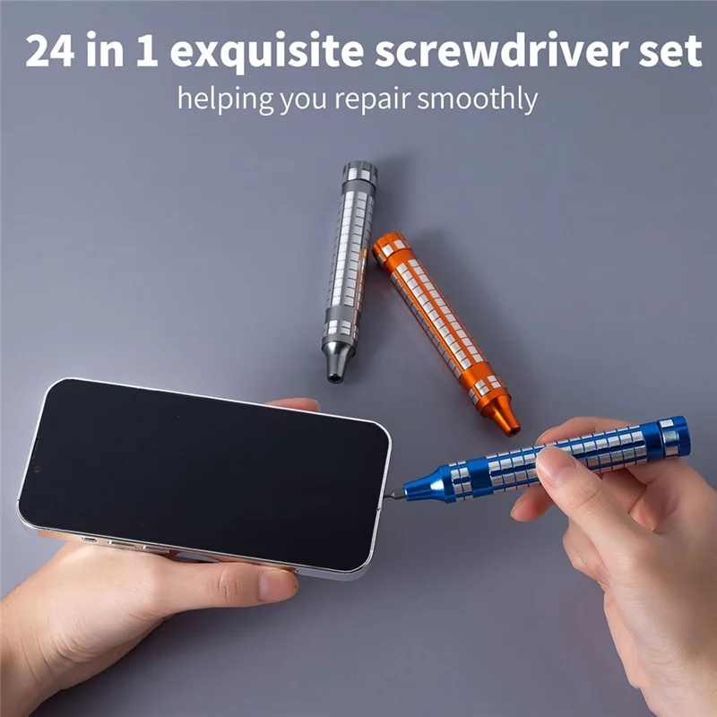 مجموعة مفكات براغي تريند 2025، مفك براغي يدوي على شكل قلم، مفك براغي صغير 24 في 1، مثالي لأجهزة الكمبيوتر المحمول والهاتف والمجوهرات والساعة